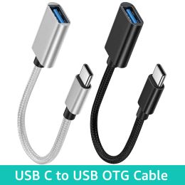 OTG Type C Cable Adapter USB to Type C Adapter Connector for Xiaomi Samsung S23 Huawei OTG Data Cable Converter for MacBook Pro