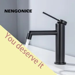Bathroom Sink Faucets Matte Black Tall Basin Faucet Golden Washbasin Mixer Tap Single Handle And Cold Deck Mounted Grey Colour