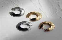 Hoop Earrings Trendy Gold Silver Color Smooth Circle Alloy Loop For Women Girls Simple Party Jewelry Ornamnets3093393