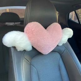 Car Headrest Lumbar Support Pad, Waist Protection, Love wings, Car Neck Cushion, Seat Back