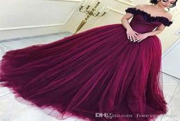 Wine Red Quinceanera Dress Princess Arabic Dubai Off Shoulder Sweet 16 Ages Long Girls Prom Party Pageant Gown Plus Size Custom Ma6268350