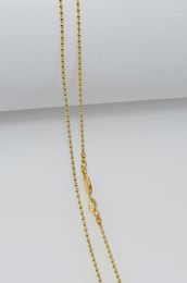 1pcs Whole Gold Filled Necklace Fashion Jewelry Bead Ball Link Chain 2mm Necklace 1630 Inches Pendant Chain14279338