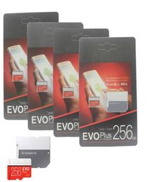 2019 The lastest PLUS 256GB 128GB 64GB Card TF Memory Card Class 10 Flash with SD Adapter DHL 1 Day Dispatch ship7168924