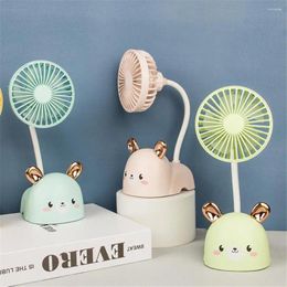 Decorative Figurines Portable Handheld Fans Cute Handy Desktop Fan Office Supplies Adjustable Usb Mute Cooler Cartoon Refreshing Appliances