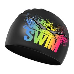 Ergonomic Design Non Slip Lining Girls Boys Comfortable Stretchable Odourless Easy To Wear Soft Silicone Dustproof Swim Cap Kids 240410