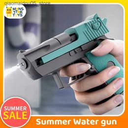 Sand Play Water Fun 2024 New Summer Water Gun Toy Desert Eagle Pistol Non electric High Voltage 10 meter Range Retro Colored Beach Toy Q240413