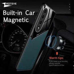 For Honor90 Case Zroteve PU Leather Car Magnetic Hard PC Cover For Huawei Honor 90 Lite 50 70 Honor50 Honor70 Global Phone Cases