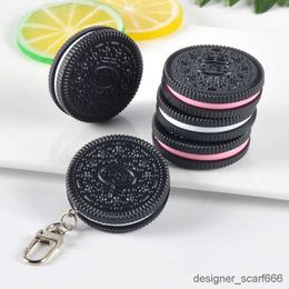 Keychains Lanyards Oreo Cookie Keychain Cute Fashion Creative Food Fun Cookie Model Car Bag Pendant Jewellery Gift To Friends Boutique Gift