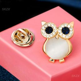 Opal Collar Shirt Cardigan Collar Pin Crystal Simple Small Brooke Buckle Clothing Accessories Womens Brooches Alloy Fashion