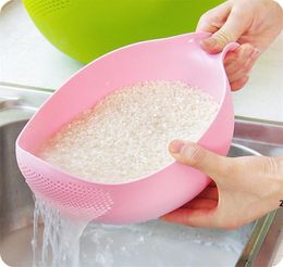 Rice Washing Philtre Strainer Basket Colander Sieve Fruit Vegetable Bowl Drainer Cleaning Tools Home Kitchen Kit sea DHD577646111