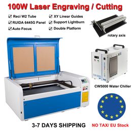 100W CO2 Laser Engraving Machine 1000*600mm Laser Cutting Machine RECI W2 CO2 Laser Tube Engraver Fabric Wood Leather EU Ship