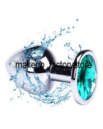 Massage 2 Size Metal Anal Plug Sex Toys for Women Couples Games Crystal Anal Plug Butt Plug Anal Dildo Adult Product Flirting Stor3895216