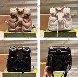 Women Marmonts bag quilted backpacks 777253 Designer chain Drawstring handbag tote top quality Shoulder crossbody bags Knapsack caviar Clutch wallet Hobo purses