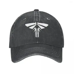 Ball Caps The Last Of Us Unisex Style Baseball Cap Fireflies Logo Distressed Denim Hat Casual Outdoor Activities Sun