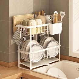 Kitchen Storage 2024 Drain Rack Bowl Sink Side Dish And Tableware Japanese Countertop Narrow