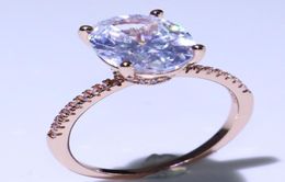 Size 510 Stunning Luxury Jewellery 925 Sterling Silver Dove Egg Oval Cut White Topaz CZ Diamond Eternity Wedding Ring Engagement Bn3050497