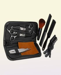 Hair Scissors 11Pcs Professional Hairdressing Kit Cutting Set Trimmer Shaver Comb Cleaning Cloth Barber Hairdresser Salon Tool3474435