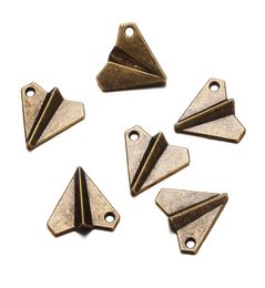 100PCS 10x18mm Fashion Jewellery Making Accessories Findings Antique Silver Bronze Colour Unique Paper Plane Charms Pendant for DIY7778926