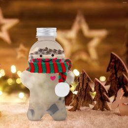 Storage Bottles 10 Sets Christmas Drink Bottle Empty Clear Water Milk Portable Candy Jars The Pet Wrapping Beverage