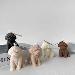 Large Pet Dog Candle Silicone Mold Cute Teddy Puppies Aroma Soy Wax Plaster Casting Mold DIY Chocolate Cake Decor Craft Supplies