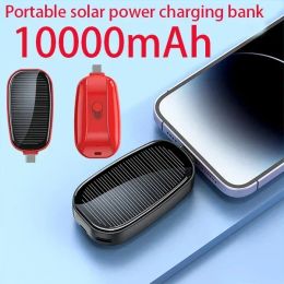 Rings Portable solar keychain mini emergency charging bank logo printed outdoor mobile power crossborder gift