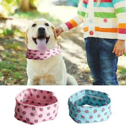 Dog Apparel Cooling Collar Ice Scarf Breathable Adjustable Dogs Bib Scarfs Bag To Prevent Heatstroke For Summer Pet Cats