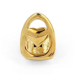 Grillz Dental Grills Grillz Dental Grills 18K Real Gold Hollow Single Teeth Braces Punk Hiphop Mouth Fang Tooth Cap Cosplay Costume H Dhm2B