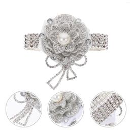 Decorative Flowers Wrist Flower Bride Bridal Bouquets Bridesmaids Prom Corsage Rhinestones Wedding