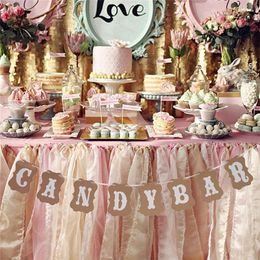 Party Decoration 50pcs Transparent Candy Bags Candybar Wedding Gifts Baby Showers Table Arrangement Birthday Decorations