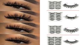 3D Mink Reusable False Eyelashes 100 Real Siberian 3D Mink Hair Strip False Eyelash Full Long Individual Eyelashes Mink Lashes Ex6778365