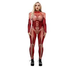 Halloween Woman Attack on Titan Female Costume Annie Leonhart Cosplay Zentai Bodysuit Ladys Girls Suit G092584429345117767