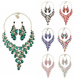 Bridal Jewellery Sets Wedding Necklace Earring Set Women Party Costume Accessories Jewellery Fashion Necklace Pendant Earrings Set11263338