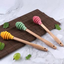 Spoons Mixing For Kitchen Dipper Durable Stirring Sauce Honey Long Handle Silicone Sugar Stick