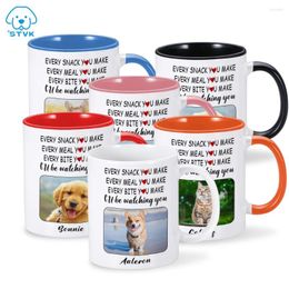 Mugs 11OZ/330ML Customized Pet Po Exclusive Coffee Mug With Picture Ceramics Cups Milk Cup Drinkware For Friends Gifts