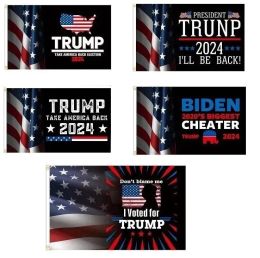 He Will Be Back Flags Banner 3x5 FT Donald Trump Flag 2024 Election Flags The Revenge Tour 150x90cm 0413