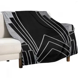 Blankets Silver Art Deco Design Throw Blanket Cosplay Anime Luxury Thicken Fashion Sofa Valentine Gift Ideas