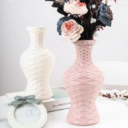 Vases Plastic Nordic Colour Beautiful Dry And Wet Flower Arrangement Containers Decorative Arts Crafts Gifts