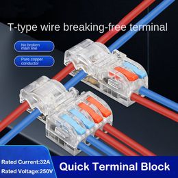 T type Quick Terminal Block Universal Compact Mini Wire Connector Push-in Terminal Blocks Electrical