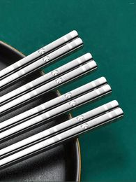 Chopsticks WORTHBUY 5 Pairs 304 Stainless Steel Reusable Non Slip Kitchen Tableware Set Dishwasher Safe