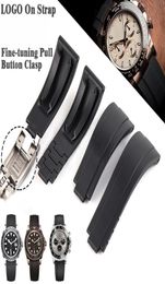 Band Watch Bracelet Finetuning Pull Button Clasp Strap Accessories Silicone Rubber3403224