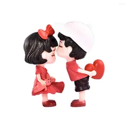 Decorative Figurines 2Pcs Lover Figures Couple Miniature Desktop Home Decor People Boy Girl Model Princess Fairy Garden Gift