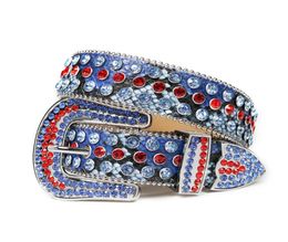 Fashion Luxury Strap Belt Cowgirl Cowboy Leather Western Rhinestones Studded Belt Removable Buckle For Men Women2074480