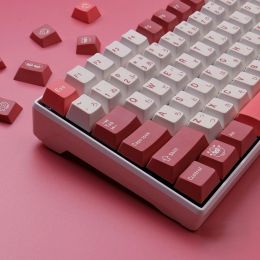 Accessories GMK DAIFUKU Pink Keycaps Personalised Cherry Profile PBT DYESUB Japanese Keycap For Cherry MX Switch Mechanical Gaming Keyboard