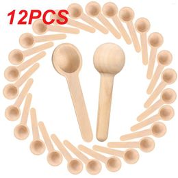 Coffee Scoops 12/6Pcs Mini Wooden Spoons Small Condiments Spoon Bulk For Spice Condiment Honey Teas Sugar Kitchen Cooking