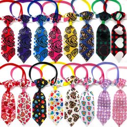 Dog Apparel 50/100pcs Valentine's Day Pet Product Bow Tie Love Style Supplies Cat Puppy Bowtie Holiday Party Accessories