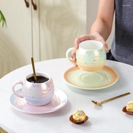 Cups Saucers Exquisite High-End Coffee Cup And Saucer Set Afternoon Tea Party Mug Milk Water Home Drinkware