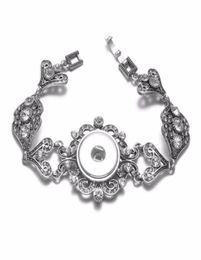 2020 New Love Hearts Rhinestone Charms Bracelet Snap Bracelet 1820mm Fit 18mm Snap Button For DIY Snaps Jewellery SZ04726100131