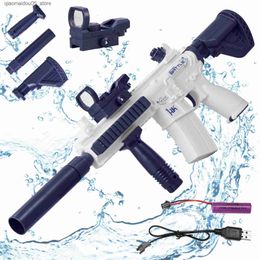 Sand Play Water Fun Childrens M416 automatic electric water gun water combat pistol toy summer outdoor beach shooting game childrens toy boy gift Q240413