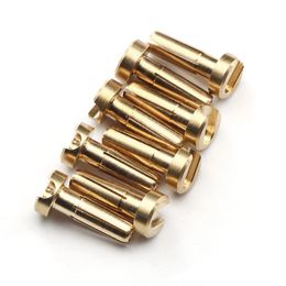 4mm Bullet Banana Plug Connector Male LowPro Bullet Plugs for RC Battery Part Gold Plated
