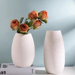 Vases Simple Ceramic Curved Mouthed Vase Dining Table Decorations Wedding Nordic Home Living Room Decoration Creative